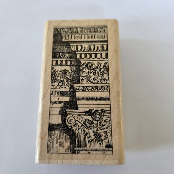 Paper Inspirations Mounted Rubber Stamp G0119 Column Collage - Picture 1 of 10
